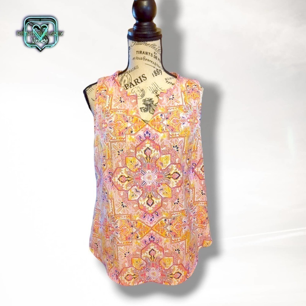 Madewell Verse Boho Mandala Sleeveless Tank Top, Small - Picture 6 of 7